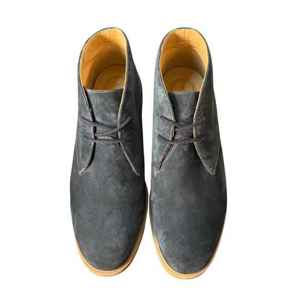 Hush Puppies Bounce Comfort Suede Chukka Desert Boots Men’s 9M Navy Blue Lace-Up - Picture 2 of 16